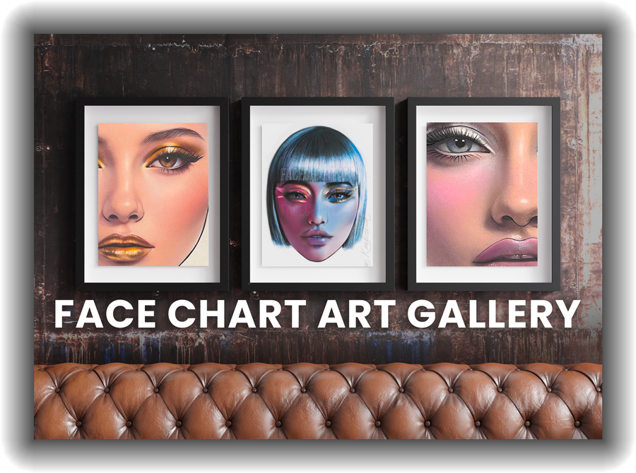 gallery wall with face charts