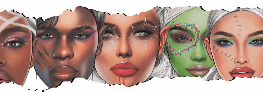 5 halloween looks on face charts