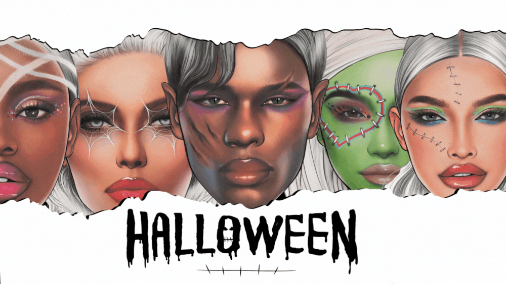 five halloween makeup looks with normal makeup on face charts