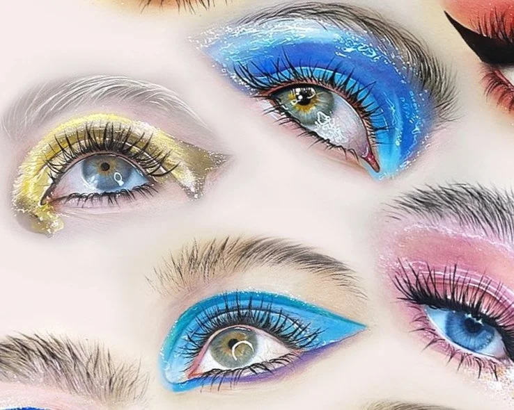 reaiistic eye drawings with makeup