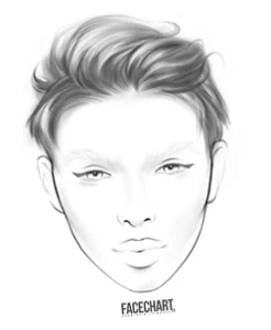 Blank face chart template by Liza Kondrevich ethnicity face charts