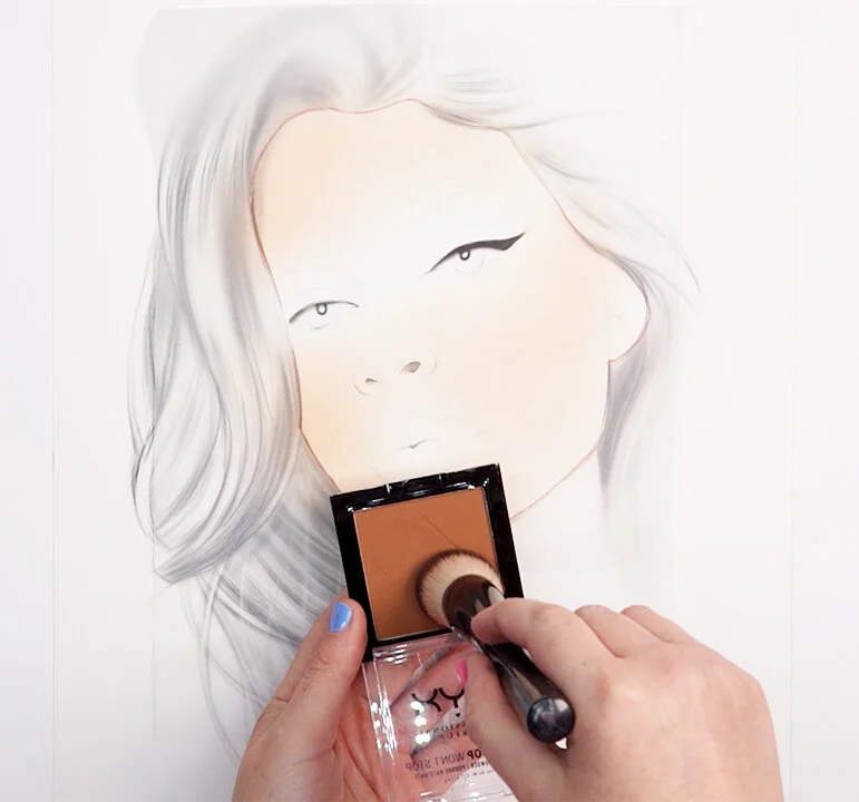 Kylie Jenner face chart flawless skin complexion step