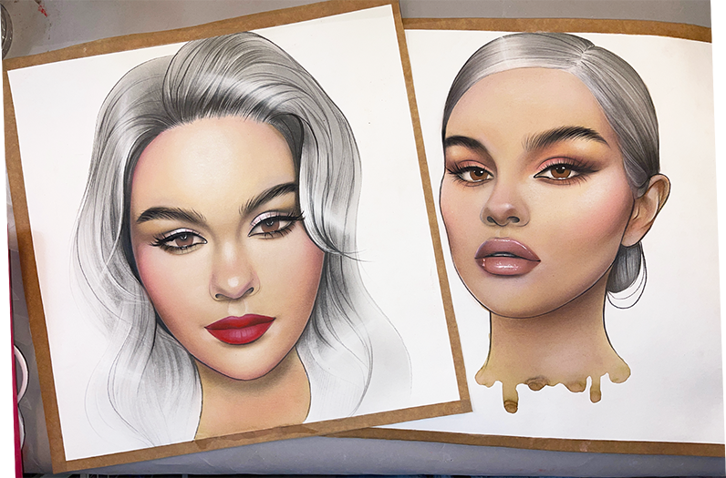 face charts of celebrities