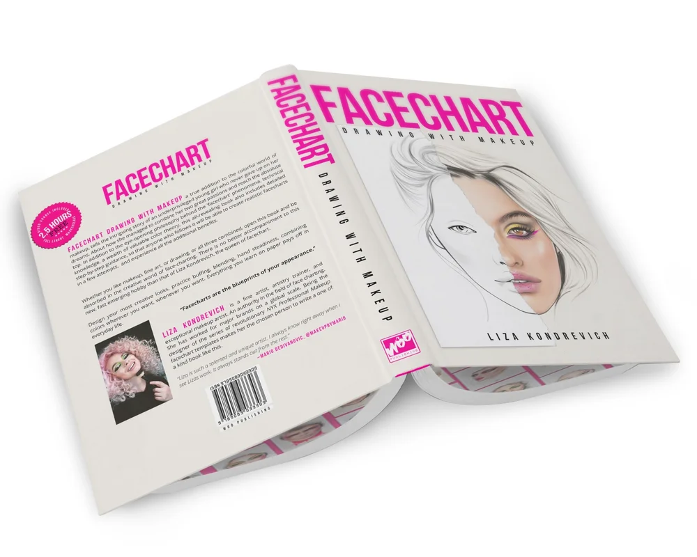 The Facechart Book cover and title: the essential makeup book