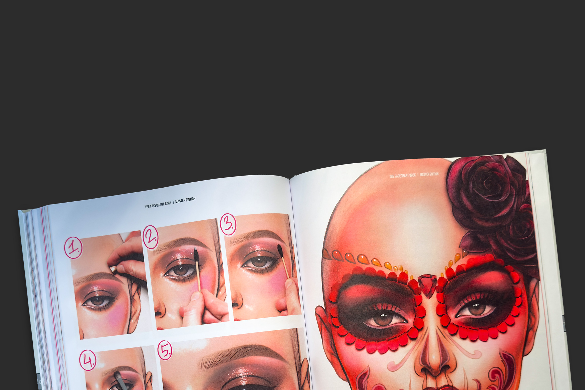 spread of the face chart book with catrina 8