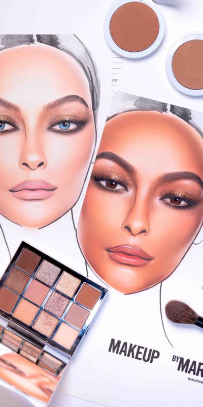 2+face+charts+with+makeup+by+mario+palette